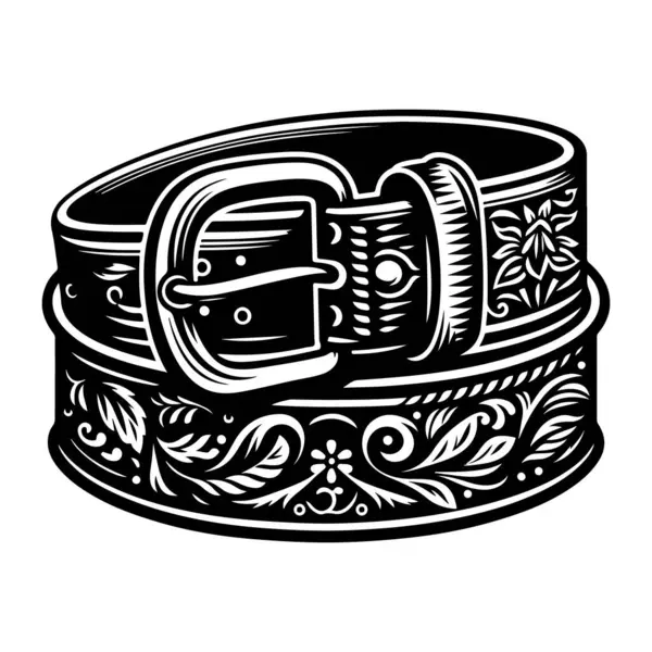 siyah deri kemer vektörü ve illüstrasyon