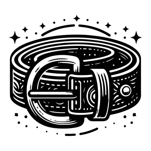 siyah deri kemer vektörü ve illüstrasyon