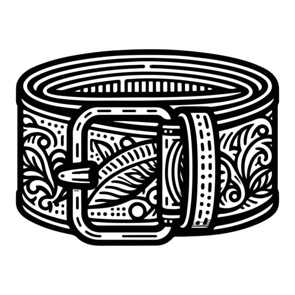 siyah deri kemer vektörü ve illüstrasyon