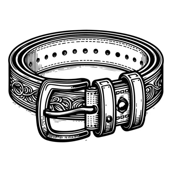 siyah deri kemer vektörü ve illüstrasyon