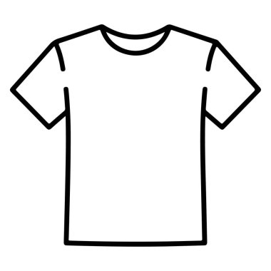 Kısa kollu tişörtün temiz ve minimalist bir taslağı. Kıyafet tasarımları, modeller veya yaratıcı moda kavramları için mükemmel..