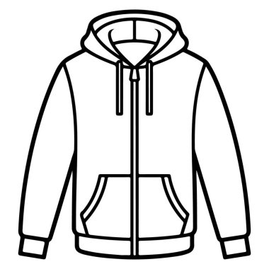 Sıradan bir kapüşonlunun temiz ve basit bir çizimi. Bu grafik üzerinde ayarlanabilir çizgileri olan bir kaput ve önünde bir kanguru cebi var, tasarım modelleri için mükemmel..