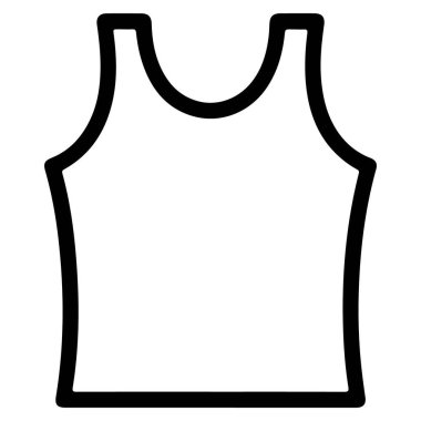 Kolsuz bir bluzu temsil eden minimalist bir grafik. Bu basit simge giysi uygulamaları, moda web siteleri ya da günlük kıyafet tasviri gerektiren herhangi bir tasarım için mükemmeldir..