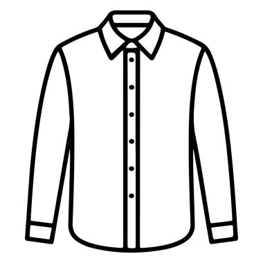 Erkeklerin uzun kollu gömleğinin basit bir çizimi. Bu çok yönlü kıyafet her gardıropta bir zımba gibidir. Çeşitli durumlar için mükemmeldir..