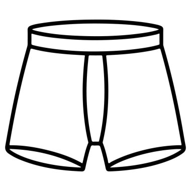 Erkek boksör donu tasviri, günlük iç çamaşırının klasik tasarımını gözler önüne seriyor..