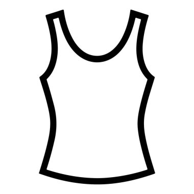 Temiz ve minimalist çizgiler kolsuz bir kolsuz bluz tasvir ediyor. Bu çok yönlü grafik tasarım projeleri için mükemmel giyimi ve moda gereksinimlerini temsil ediyor..