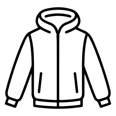 Sıradan bir kapüşonlu ceketin temiz, minimalist çizgisi. Merkezi bir fermuar ve iki ön cebi var. Dış giyim ve moda öğelerini temsil etmek için mükemmel..