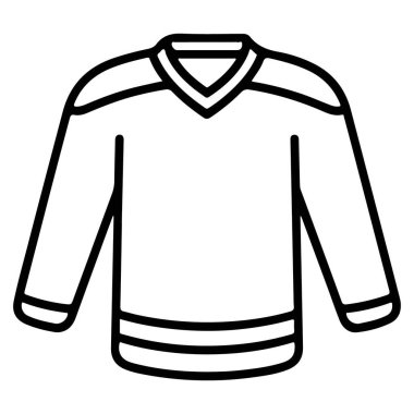 Klasik bir hokey forması içeren temiz bir sanat grafiği. Spor markaları, fan kıyafetleri ve atletik tasarım projeleri için ideal..