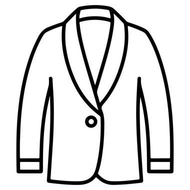 Klasik bir iş ceketinin tasarım projelerinde profesyonel giyimi, modayı ve giysiyi temsil etmek için mükemmel bir taslak. Basit ve çok yönlü.