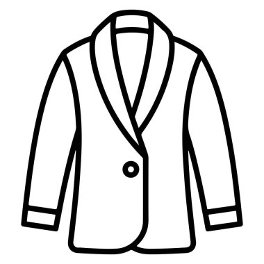 Resmi bir spor ceketin taslak çizimi, moda modası için mükemmel, tasarım modelleri, ya da yaratıcı projelere şık bir dokunuş..