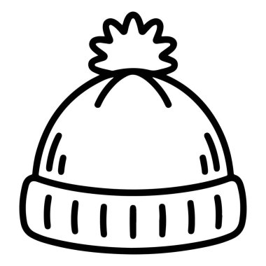 Pofuduk bir ponpon bluzu ve soğuk hava modası ve konforu için mükemmel tırtıklı kenarlı, el yapımı bir şapka tasarımı..