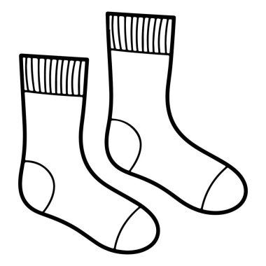 İki rahat çorap içeren bu el çizimi sanatının basit çekiciliğini keşfedin. Tasarımlar için ideal konfora, kışa ya da gündelik kıyafetlere odaklanmak, projelerinize biraz sıcaklık katmak..