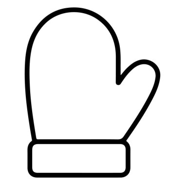 Tek bir eldivenin temiz ve basit çizimi kışın rahatlığını, el sıcaklığını ve soğuk elementlere karşı korunmayı simgeliyor..