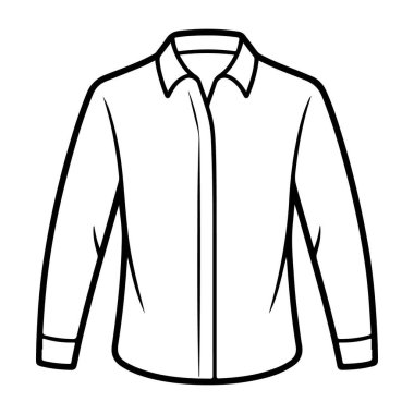 Temiz bir çizgi, çok yönlü uzun kollu yakalı bir gömlek tasvir eder. Bu minimalist tasarım, çeşitli tasarım ihtiyaçları için mükemmel olan giysinin yapısı ve temel özelliklerine odaklanır..