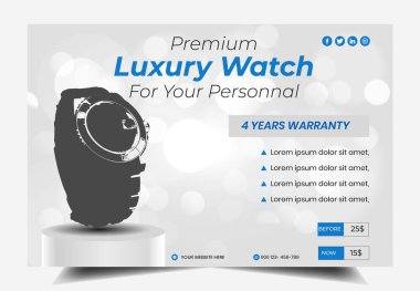 Premium Luxury Watch İnstagram Reklam Şablonu