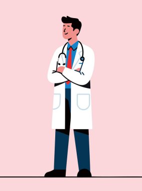 Steteskoplu erkek doktor.