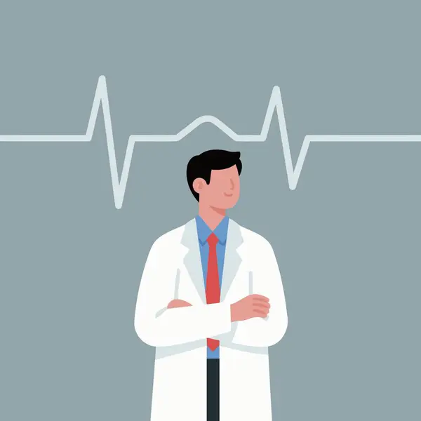 Doktor elinde stetoskop ile