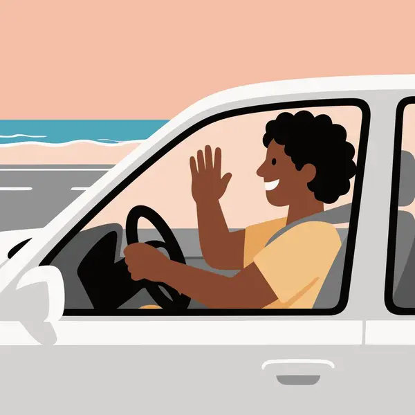 Arabadaki genç adam.