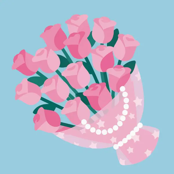 Bir buket pembe çiçek..