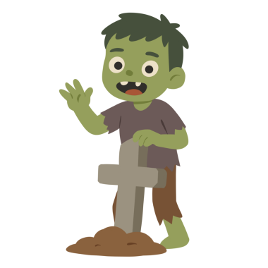 Yeşil zombi bir çocuğun komik ve ürkütücü bir tasviri. Bu sevimli Cadılar Bayramı karakteri çocuk kitapları, parti davetiyeleri, eğitim aktiviteleri, tebrik kartları ve temalı klima koleksiyonları için mükemmeldir..
