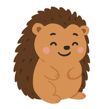     Sevimli çizgi film stili kirpi çizimi. Bu büyüleyici orman hayvanı çocuk kitapları, eğitim malzemeleri, çocuk resimleri, çıkartmaları, tebrik kartları veya orman temalı dekorlar için mükemmeldir..