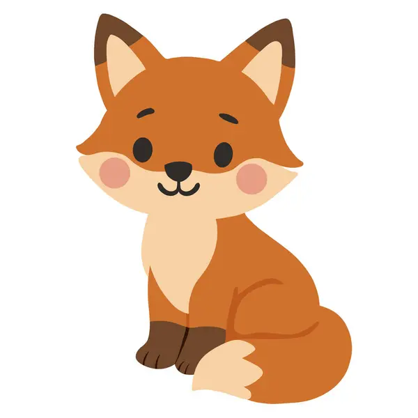 Çok sevimli bir tilki çizimi. Bu büyüleyici orman hayvanı çocuk kitapları, eğitim malzemeleri, çocuk resimleri, çıkartmaları, tebrik kartları veya orman temalı dekorlar için mükemmeldir..