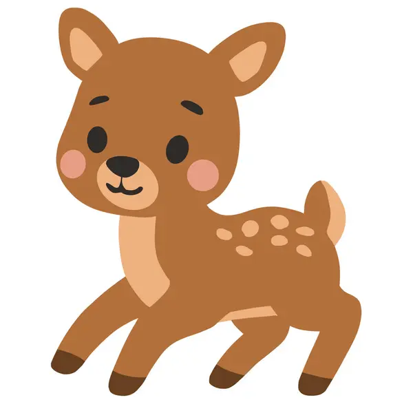 Sevimli karikatür tarzı dişi illüstrasyonu. Bu büyüleyici orman hayvanı çocuk kitapları, eğitim malzemeleri, çocuk resimleri, çıkartmaları, tebrik kartları veya orman temalı dekorlar için mükemmeldir..