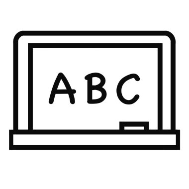 Okul malzemelerini içeren siyah çizgi ikonu. Eğitim sitelerinde, okula dönüş promosyonlarında, bilgi grafiklerinde, ders planlarında, çocuk malzemelerinde ve mobil veya internet uygulamalarında kullanmak için mükemmel.