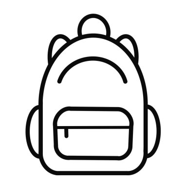 Okul malzemelerini içeren siyah çizgi ikonu. Eğitim sitelerinde, okula dönüş promosyonlarında, bilgi grafiklerinde, ders planlarında, çocuk malzemelerinde ve mobil veya internet uygulamalarında kullanmak için mükemmel.