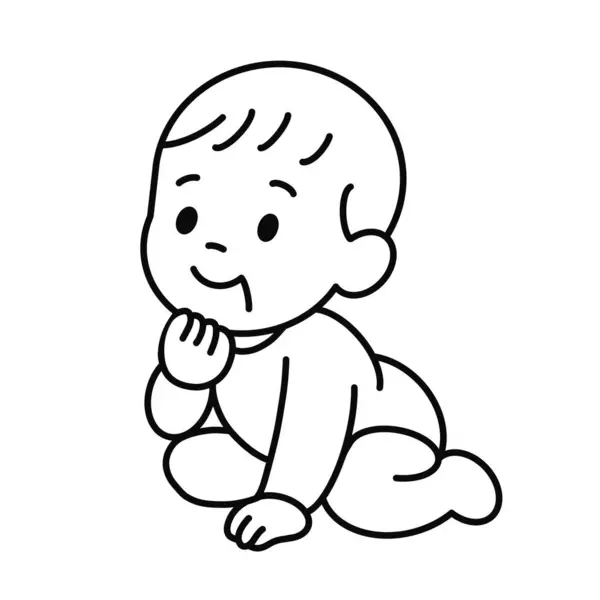 Bu minimalist vektör illüstrasyonu bebek temalı boyama kitapları, eğitim malzemeleri, bebek tasarımı, doğum duyuruları, ebeveynlik blogları, bebek partisi davetiyeleri ve bebekle ilgili ürünler için mükemmeldir..