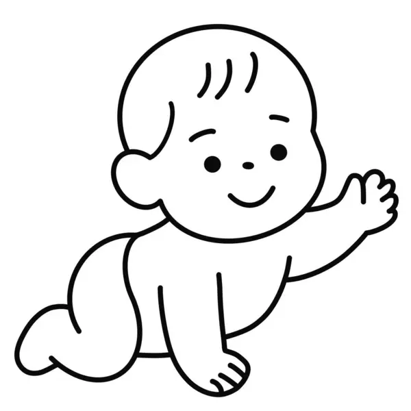Bu minimalist vektör illüstrasyonu bebek temalı boyama kitapları, eğitim malzemeleri, bebek tasarımı, doğum duyuruları, ebeveynlik blogları, bebek partisi davetiyeleri ve bebekle ilgili ürünler için mükemmeldir..