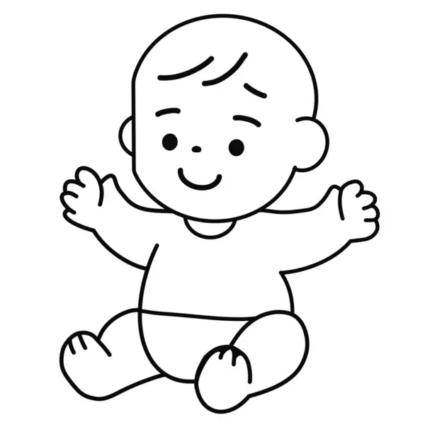 Bu minimalist vektör illüstrasyonu bebek temalı boyama kitapları, eğitim malzemeleri, bebek tasarımı, doğum duyuruları, ebeveynlik blogları, bebek partisi davetiyeleri ve bebekle ilgili ürünler için mükemmeldir..