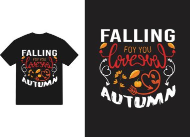 Sonbahar tişörtü ve yaratıcı tasarım