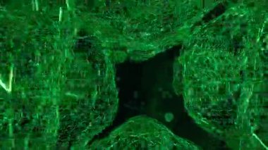 Soyut Renkli Kablo Yuva Tünel Canlandırması 