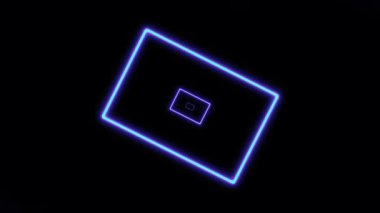 Parlayan Mor ve Mavi Altıgenli Geleceğin Tüneli