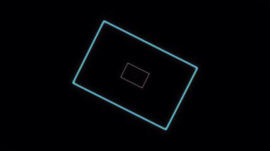 Parlayan Mor ve Mavi Altıgenli Geleceğin Tüneli