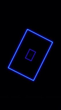 Parlayan Mor ve Mavi Altıgenli Geleceğin Tüneli