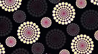 Hipnotik Renkli ve Parlak Fraktal Çiçek Desenli Canlandırma