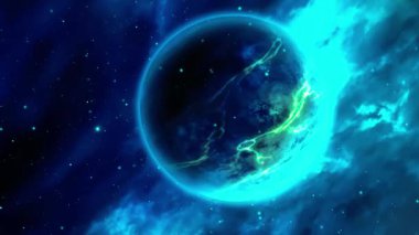 Bilimkurgu Projeleri için Kozmik Uzay Hareketi Arkaplanı 4K Soyut Görsel Efektleri