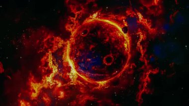 Bilimkurgu Projeleri için Kozmik Uzay Hareketi Arkaplanı 4K Soyut Görsel Efektleri