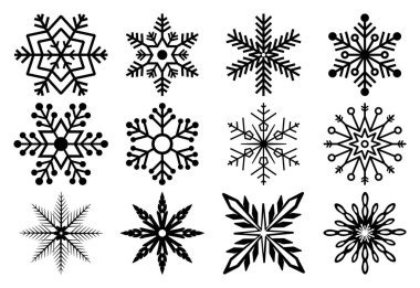 Kar Tanesi Tasarımları Koleksiyonu Kar Tanesi Kış Dekoru Vektör Kümesi