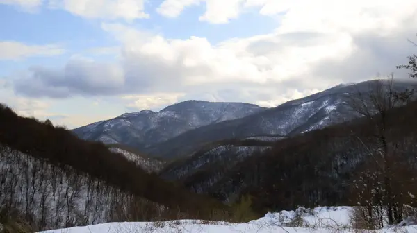 karla kaplı dağ ve mavi gökyüzü