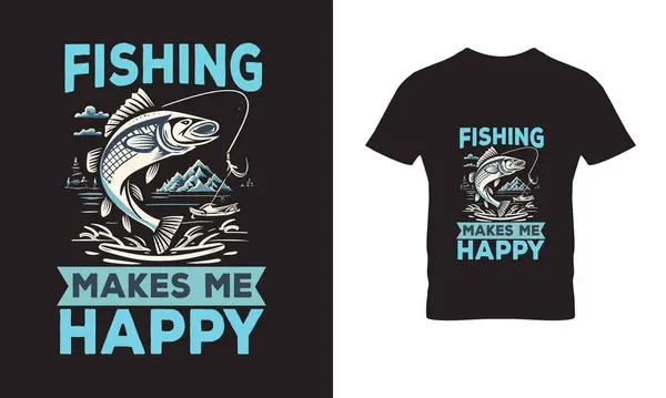 Balıkçılık beni mutlu ediyor. Tişörtlü, havalı, balıkçı hediye tişörtü tasarlıyor. Açık hava insanları için.