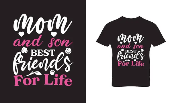 Anne ve Oğul Ömür boyu En İyi Arkadaşlar tişörtü Anneler Günü Hediyesi, Sevimli Uyumlu Aile Tişörtü
