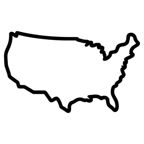 ABD Haritası Özet Vektörü ABD Sınır Silüeti