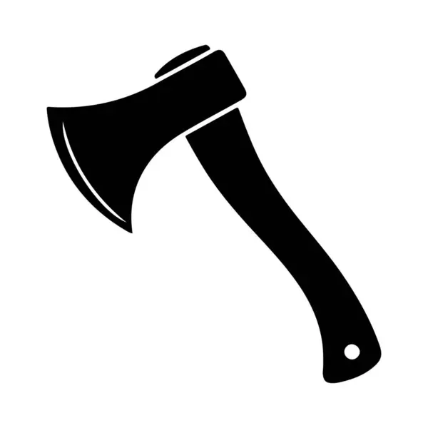 Axe Siluet Vektörü (124; Ahşap Kesme ve Kamp İçin El Aracı Simgesi