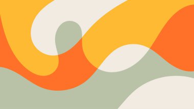 Mavi ve turuncu organik şekiller, modern tarzda şekiller, pürüzsüz desen arka plan, vektör soyut sıvı damlalar koleksiyon tasarımı, eriyen damlalar soyut duvar kağıdı elementleri