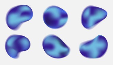 Gradyan damlalar, krom tanecikli gradyan, soyut renkli şekiller, 3 boyutlu damlalar, sıvı bukalemun etkisi, y2k tarzı, ışık gradyanı.