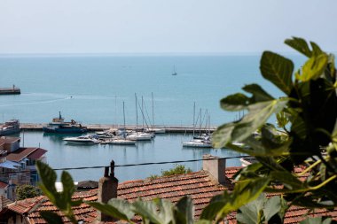 Deniz manzarası ve yatlar çok güzel. Balchik. Bulgaristan