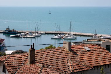 Deniz manzarası ve yatlar çok güzel. Balchik. Bulgaristan